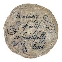 Memorial Stepping Stone: A Life So Beautifully Lived Memorial Stepping Stone: A Life So Beautifully Lived